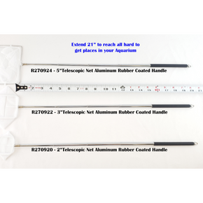 5" x 4" Square Aquarium Net with Aluminum Telescopic Rubber Coated Handle