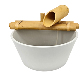 18" Bamboo Fountain with Plant Holder, Pot and Quiet One 100 Pump