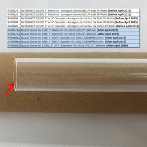 Quartz Sleeve for 40 Watt Pro Max UV Sterilizer